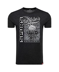 Sportiqe Men's and Women's Black San Antonio Spurs Comfy Waycross Tri-Blend T-Shirt