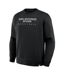 Fanatics Men's Black San Antonio Spurs Crossover Collection Defensive Rotation Drill Premium Pullover Sweatshirt