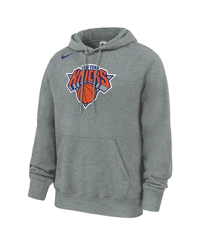 Nike Men's Gray New York Knicks Club Fleece Hoodie