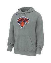 Nike Men's Gray New York Knicks Club Fleece Hoodie