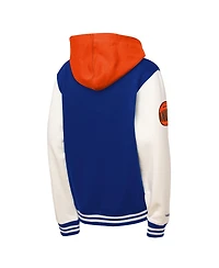 Mitchell & Ness Baby Boys and Girls Blue New York Knicks Courtside Fleece Full-Snap Jacket