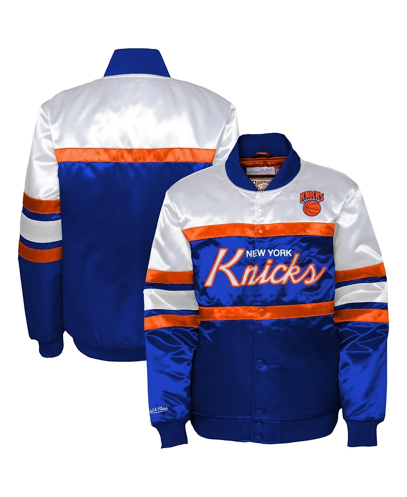Mitchell & Ness Toddler Blue New York Knicks Head Coach Satin Full-Snap Jacket
