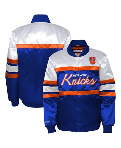 Mitchell & Ness Toddler Blue New York Knicks Head Coach Satin Full-Snap Jacket