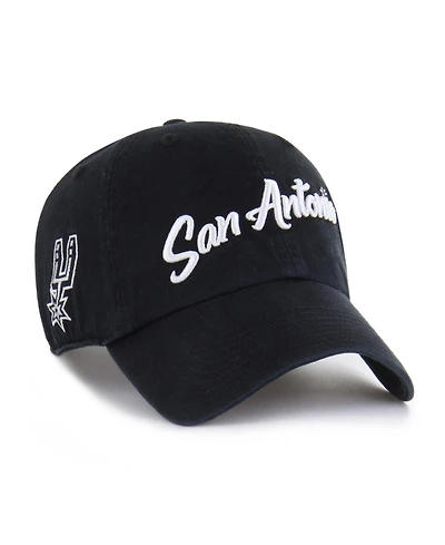 '47 Brand Men's Black San Antonio Spurs Sure Shot Clean Up Adjustable Hat