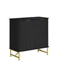 Clihome 32 Inch Storage Cabinet,2 Door Mdf Organizer with Adjustable Feet,Durable Design for Home,Office