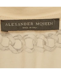 Pre-Owned Alexander Mcqueen Women's Chain Printed Cotton Knit Crossover Back Tank Top