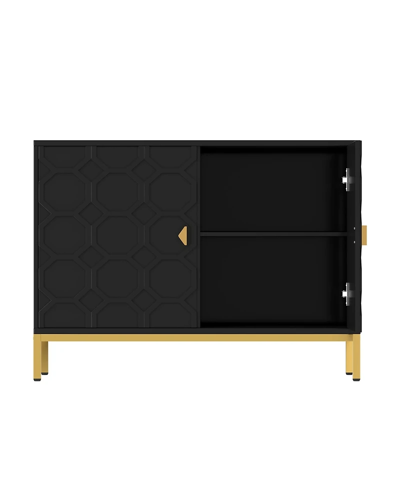 Clihome Freestanding Storage Cabinet 2-Door Accent Cabinet