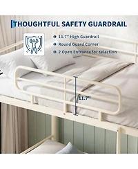gaomon Twin Over Bunk Bed Frame, Heavy Duty Metal Beds for Kids/Teens/Adults, 450 Lbs Upper and 500 Lower Capacity, Slot