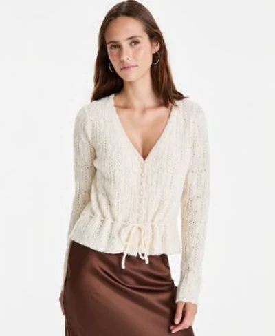 Now This Womens Femme Peplum Tie Waist Cardigan Macys Exclusive