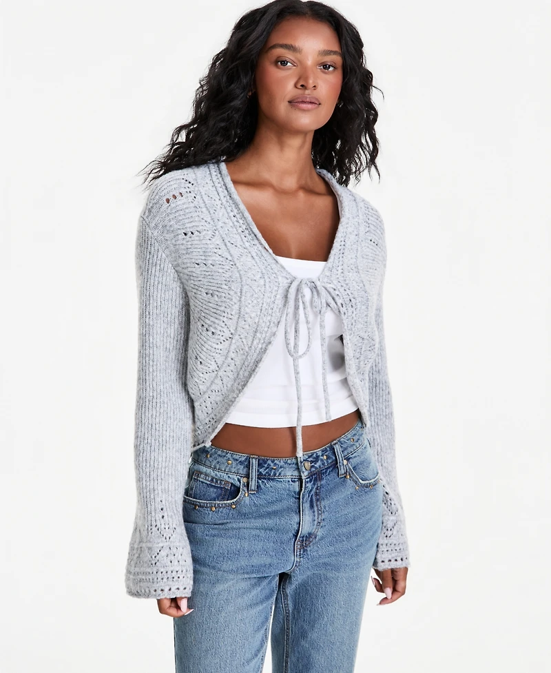 And Now This Petite Front-Tie Cardigan Sweater, Macy's Exclusive