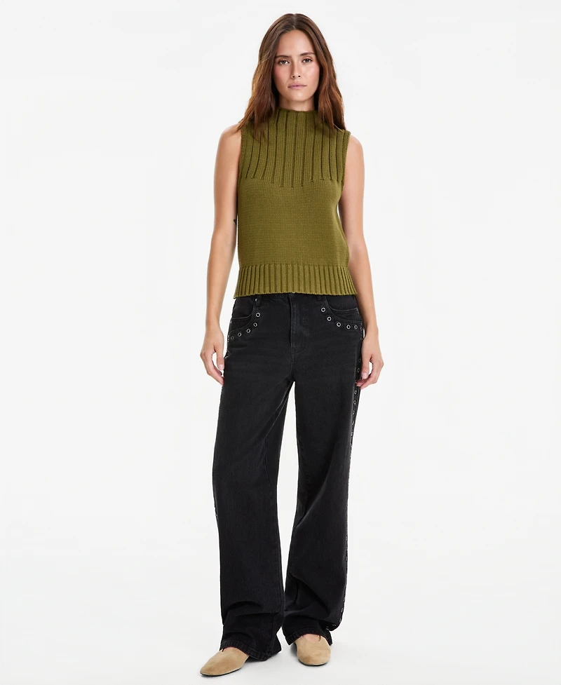 And Now This Women's Rib-Knit Mock-Neck Shell, Macy's Exclusive