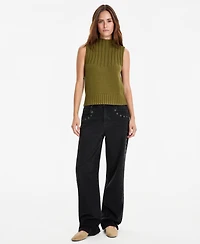 And Now This Women's Rib-Knit Mock-Neck Shell, Macy's Exclusive