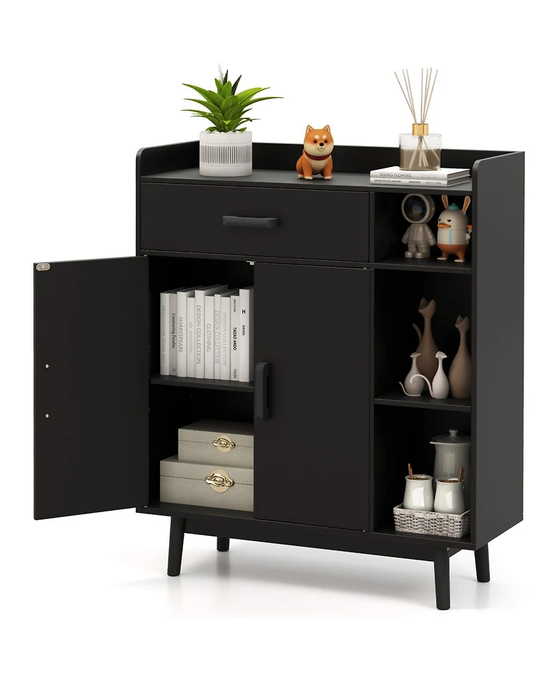Slickblue Free-Standing Floor Storage Cabinet with 1 Drawer