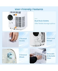 Costway 15000 Btu Portable Air Conditioner with Fan, Dehumidifier, Sleep Mode, 24H Timer