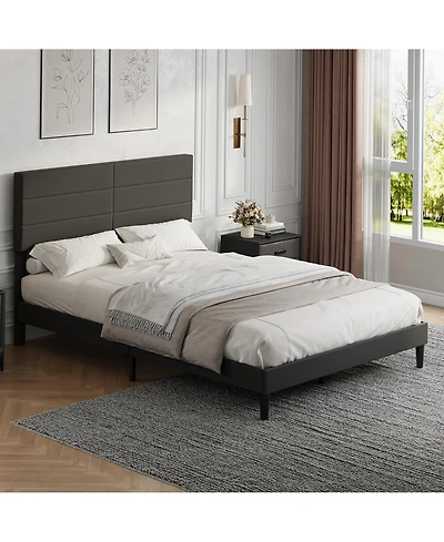 homfan Upholstered Platform Bed Frame