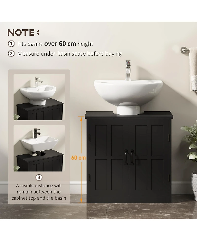Midola Bathroom Sink Cabinet, Pedestal Sink Cabinet with Adjustable Shelf for Bathroom
