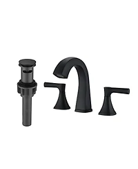 Midola Widespread Bathroom Sink Faucets Two Handle 3 Hole Vanity Bath Faucet with Drain Assembly for Bathroom