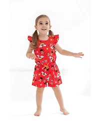 Sesame Street Elmo Toddler Girls' Sleeveless One Piece Romper