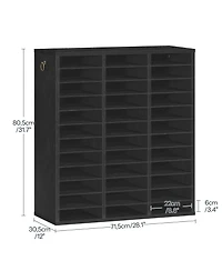 Slickblue Wooden Literature Organizer with 36 Compartments for Files and Documents