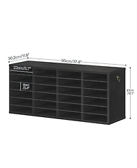 Slickblue 24-Compartment Wooden Document Sorter for Desk and Office Organization