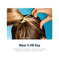 Gimme Beauty Low Profile Hair Bands - Gentle, No-Snag Elastic Ties for Fine and Thick Locks