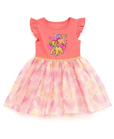 Lion King Toddler Girls' 5T- 2T Short Sleeve Tutu Dress