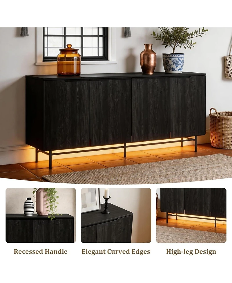 Logicfox 68inch File Cabinet Sideboard Storage Cabinet for Home Office Entryway