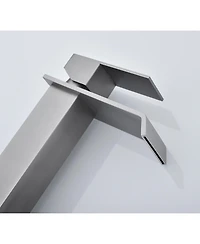 Midola Waterfall Spout Bathroom Faucet, Single Handle Bathroom Vanity Sink Faucet for Bathroom