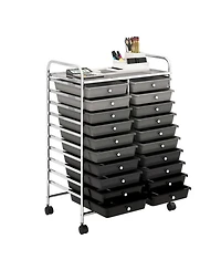 Gouun 20-Drawer Rolling Storage Cart Studio Organizer