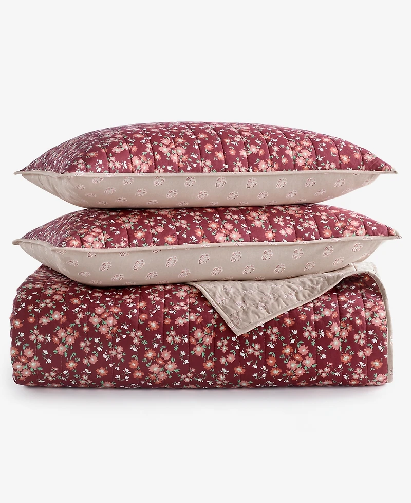Charter Club Parker Reversible 3-Piece Quilt Set, Full/Queen, Macy's Exclusive