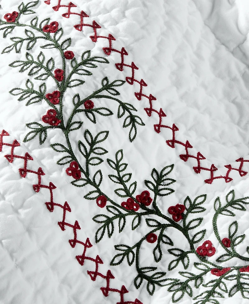 Charter Club Festive Frame Quilted 3-Piece Quilt Set, Full/Queen, Macy's Exclusive