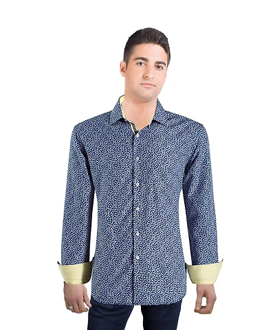 Elie Balleh Men's Slim Fit Floral Button-Down Shirt