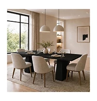 Farmhouse 71 Inch Dining Table for 6 to 8, Heavy Duty Legs, Widened Desktop, Multi Purpose Wooden Home Office Living Room