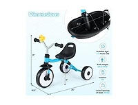 Slickblue Kids Tricycle with Adjustable Seat and Storage Basket