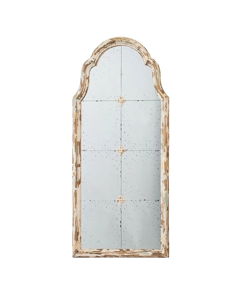 Laoties 48" x 22" Arched Windowpane Wall Mirror for Entryway and Living Room
