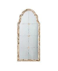 Laoties 48" x 22" Arched Windowpane Wall Mirror for Entryway and Living Room