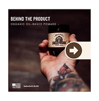 Johnny Slicks Oil Based Pomade | Low to Medium Hold and High Shine Finish | 4 oz | Rugged Scent