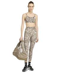 adidas Women's Optime Essentials Workout Leopard Print Bra