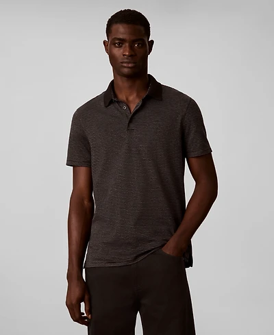 Calvin Klein Men's Supima Cotton horizontal Stripe Polo Shirt