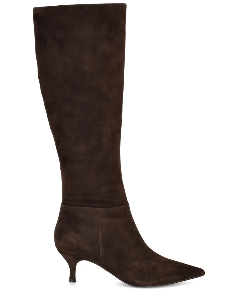 Nine West Women's Somas Tall Kitten Heel Boots