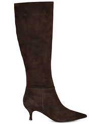 Nine West Women's Somas Tall Kitten Heel Boots