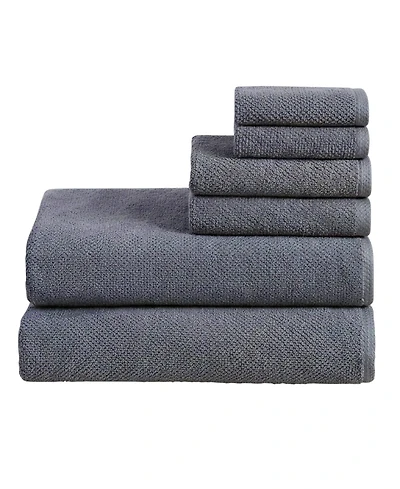 Linery & Co Luxury Cotton Textured 6pieces Bath Sheet Set