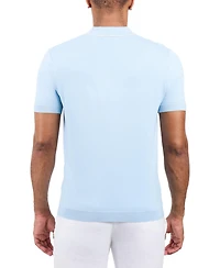 Xray Men's Johnny Collar Textured Stripe Sweater Polo