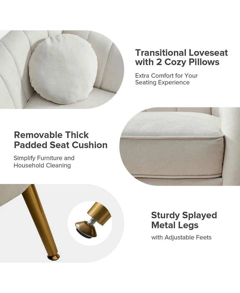 Hulala Home Sidwell Upholstered 64.6'' Loveseat