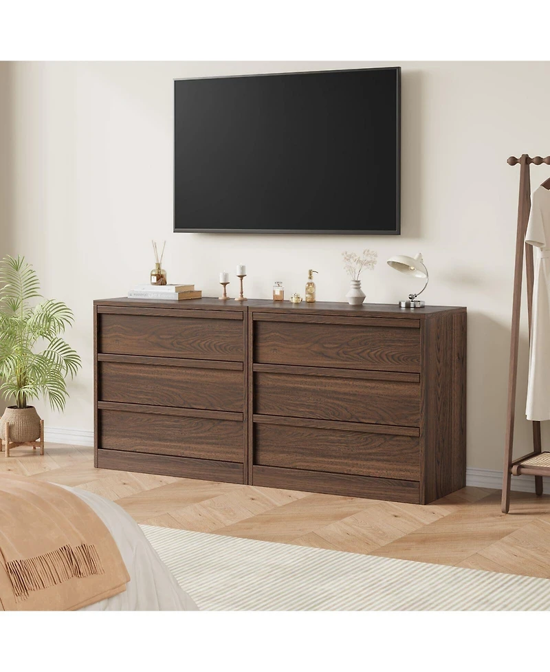 gaomon 3-Drawer Dresser for Bedroom, Natural Oak Wooden Nightstand Chest with Large Storage