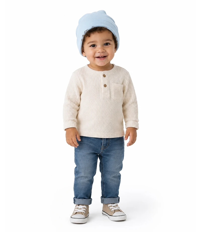 MeMoi Baby Girls Ultra-Plush Cotton-Rich Velour Beanie