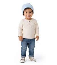 MeMoi Baby Girls Ultra-Plush Cotton-Rich Velour Beanie
