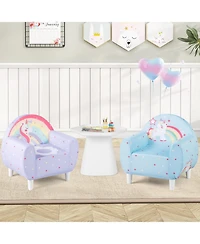 Slickblue Toddler Sofa Chair with Comfortable Foam Filling for Playroom and Bedroom.