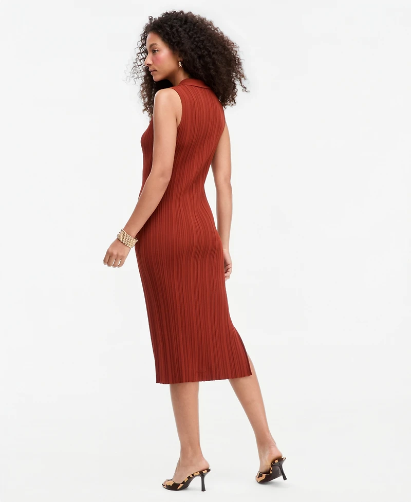 I.n.c. International Concepts Women's Ribbed-Knit Body-Con Sleeveless Sweater Dress, Macy's Exclusive