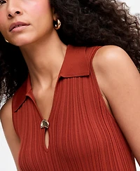 I.n.c. International Concepts Women's Ribbed-Knit Body-Con Sleeveless Sweater Dress, Macy's Exclusive